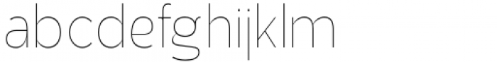 Aukim Thin Condensed Font LOWERCASE