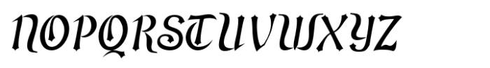 Auldroon Oblique Eld Font UPPERCASE