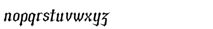 Auldroon Oblique Eld Font LOWERCASE