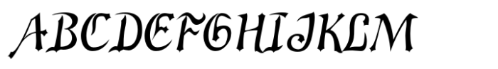 Auldroon Oblique Font UPPERCASE