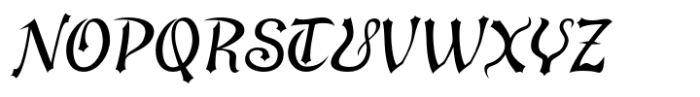 Auldroon Oblique Font UPPERCASE