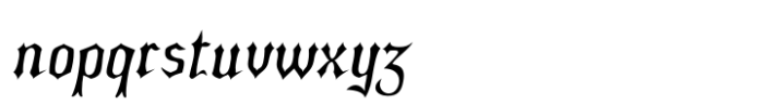 Auldroon Oblique Font LOWERCASE