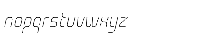 Aunchanted Elite Condensed Italic Font LOWERCASE