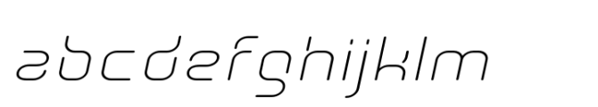 Aunchanted Elite Expanded Italic Font LOWERCASE