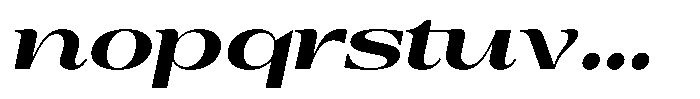 Auralic Black High Semi Expanded Italic Font LOWERCASE