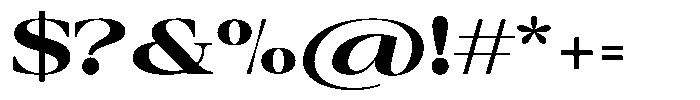 Auralic Black High Semi Font OTHER CHARS