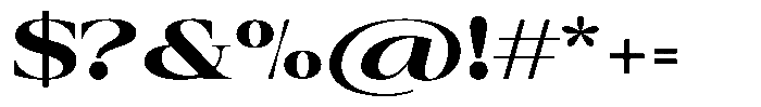 Auralic Black Semi Font OTHER CHARS