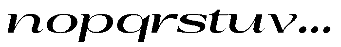 Auralic Bold Expanded Italic Font LOWERCASE