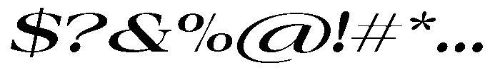 Auralic Bold High Expanded Italic Font OTHER CHARS