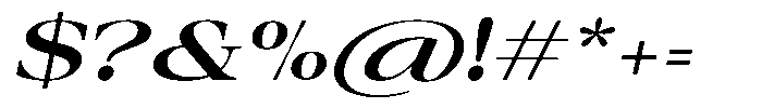 Auralic Bold High Sem Exp Italic Font OTHER CHARS
