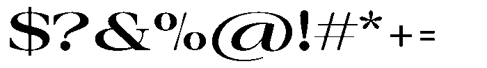 Auralic Bold High Semi Font OTHER CHARS