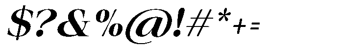 Auralic Bold Semi Condensed Italic Font OTHER CHARS