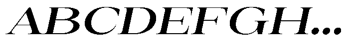 Auralic Bold Semi Expanded Italic Font UPPERCASE