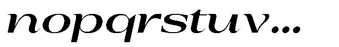 Auralic Bold Semi Expanded Italic Font LOWERCASE