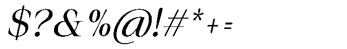 Auralic Condensed Italic Font OTHER CHARS