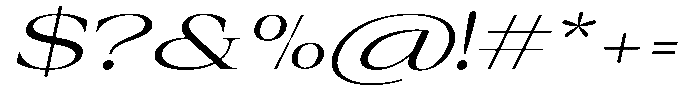 Auralic Expanded Italic Font OTHER CHARS