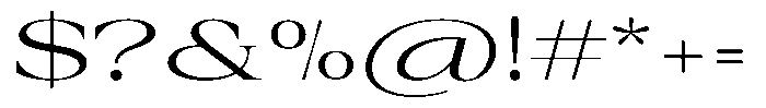 Auralic Expanded Font OTHER CHARS