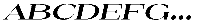 Auralic Extra Bold Expanded Italic Font UPPERCASE