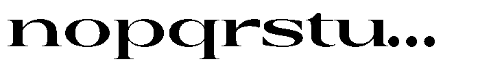 Auralic Extra Bold Expanded Font LOWERCASE