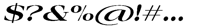 Auralic Extra Bold High Expanded Italic Font OTHER CHARS