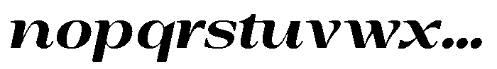 Auralic Extra Bold High Semi Condensed Italic Font LOWERCASE