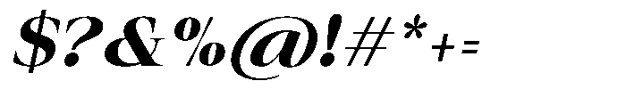 Auralic Extra Bold Semi Condensed Italic Font OTHER CHARS