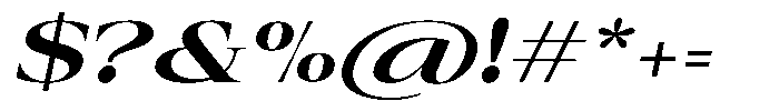 Auralic Extra Bold Semi Expanded Italic Font OTHER CHARS
