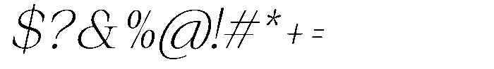Auralic Extra Light Condensed Italic Font OTHER CHARS