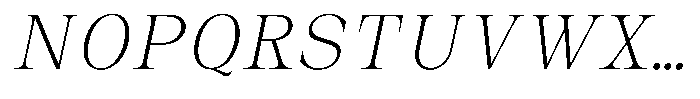 Auralic Extra Light Condensed Italic Font UPPERCASE