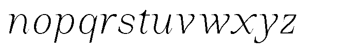 Auralic Extra Light Condensed Italic Font LOWERCASE