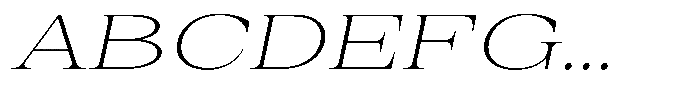 Auralic Extra Light Expanded Italic Font UPPERCASE