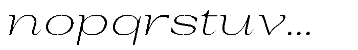 Auralic Extra Light Expanded Italic Font LOWERCASE