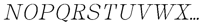 Auralic Extra Light High Condensed Italic Font UPPERCASE