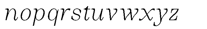 Auralic Extra Light High Condensed Italic Font LOWERCASE