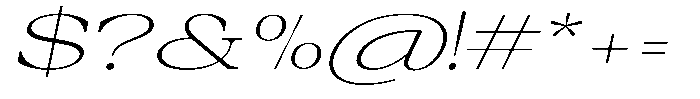 Auralic Extra Light High Exp Italic Font OTHER CHARS