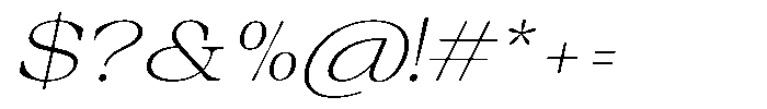 Auralic Extra Light High Italic Font OTHER CHARS