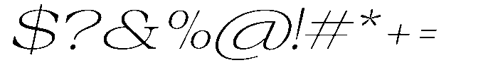 Auralic Extra Light High Sem Exp Italic Font OTHER CHARS
