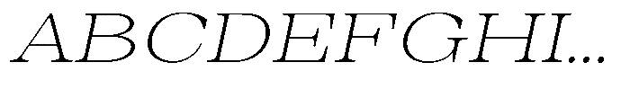 Auralic Extra Light High Sem Exp Italic Font UPPERCASE