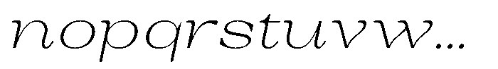 Auralic Extra Light High Sem Exp Italic Font LOWERCASE