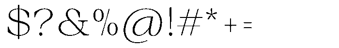 Auralic Extra Light High Semi Condensed Font OTHER CHARS