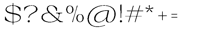 Auralic Extra Light High Font OTHER CHARS