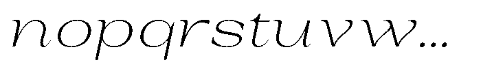 Auralic Extra Light Sem Exp Italic Font LOWERCASE