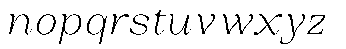 Auralic Extra Light Semi Condensed Italic Font LOWERCASE