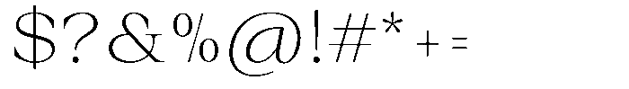Auralic Extra Light Semi Condensed Font OTHER CHARS