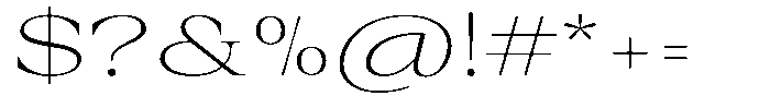 Auralic Extra Light Semi Font OTHER CHARS