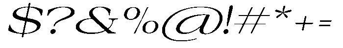Auralic High Expanded Italic Font OTHER CHARS
