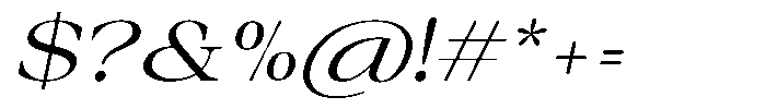 Auralic High Italic Font OTHER CHARS