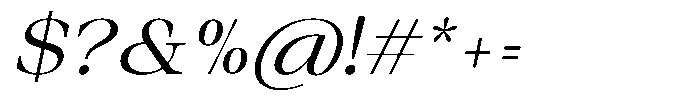Auralic High Semi Condensed Italic Font OTHER CHARS