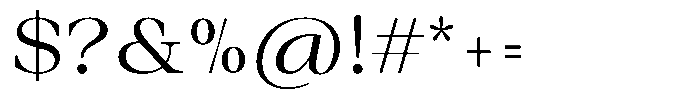 Auralic High Semi Condensed Font OTHER CHARS