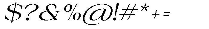 Auralic Italic Font OTHER CHARS